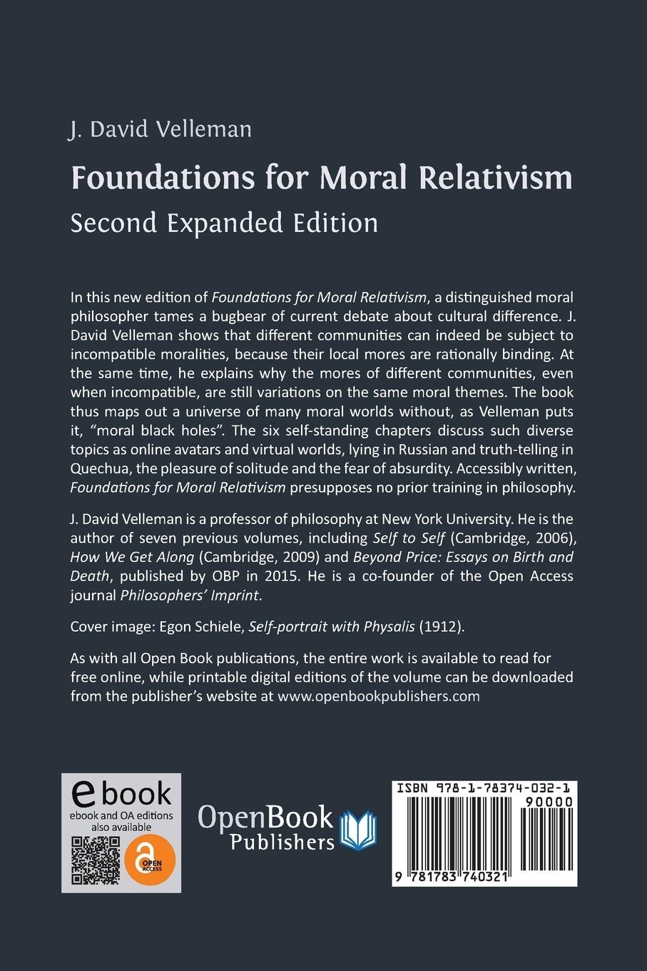 Rückseitencover Foundations for Moral Relativism