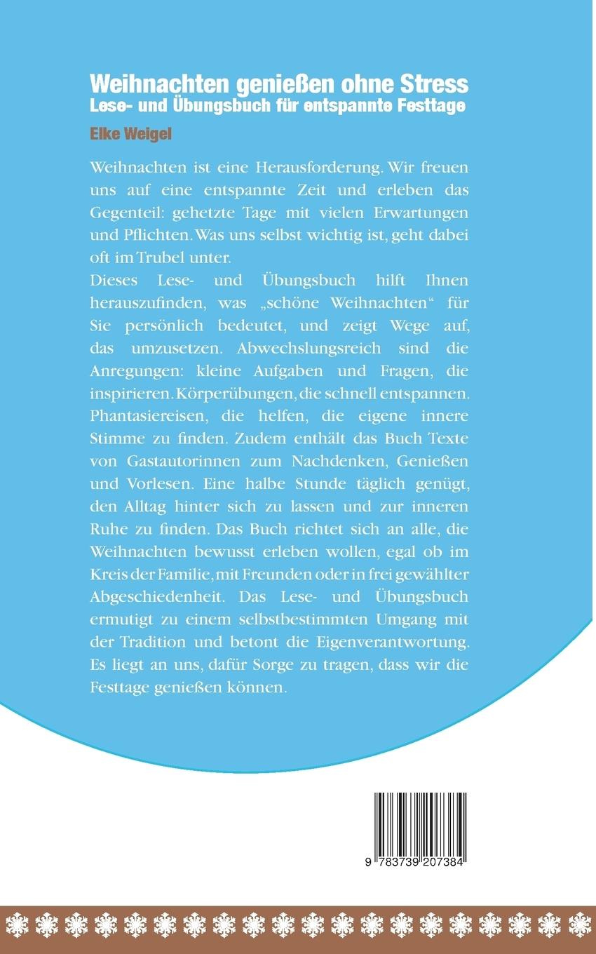 Rückseitencover Weihnachten genießen ohne Stress