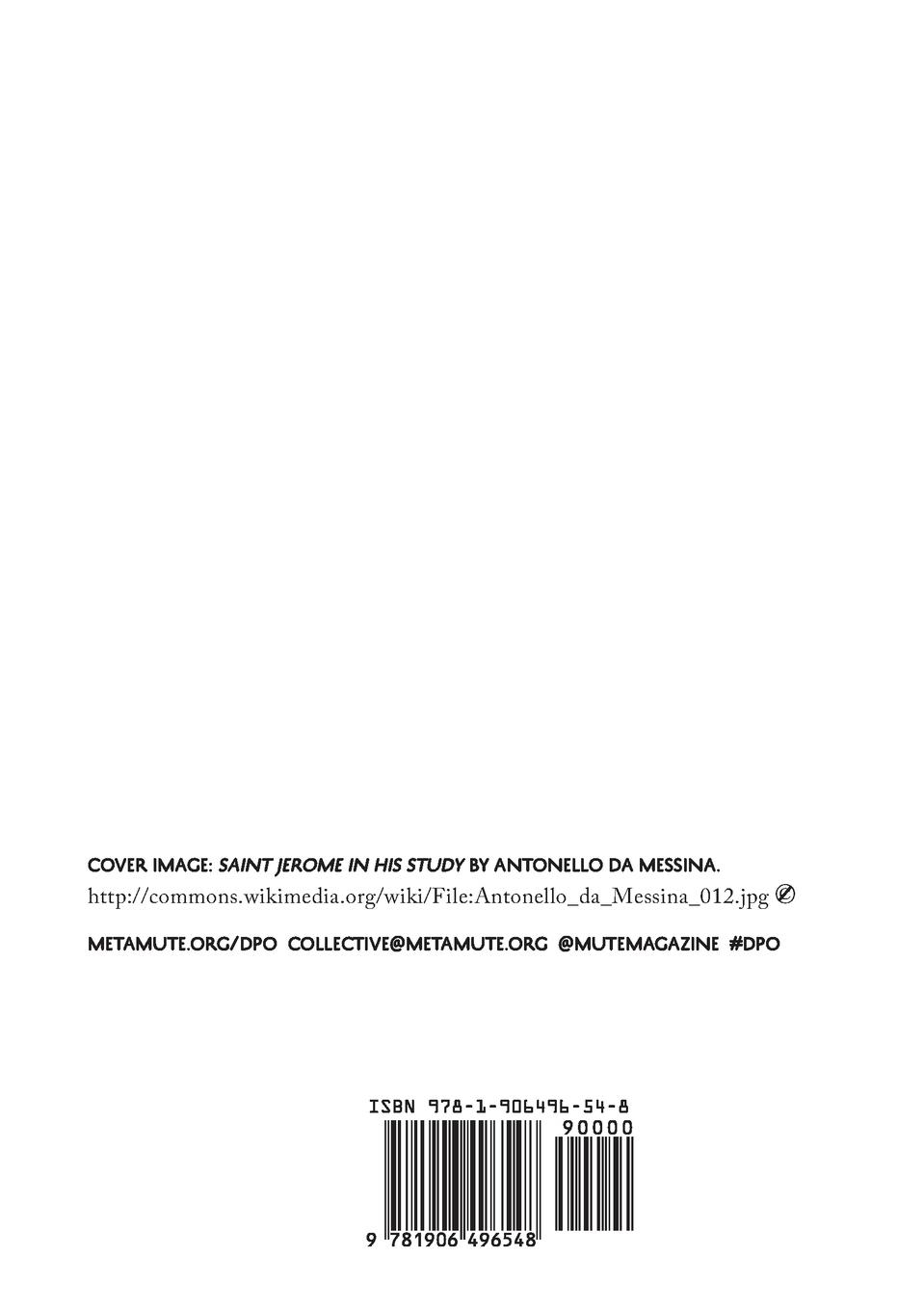 Rückseitencover Don't Panic, Organise! A Mute Magazine Pamphlet on Recent Struggles in Education