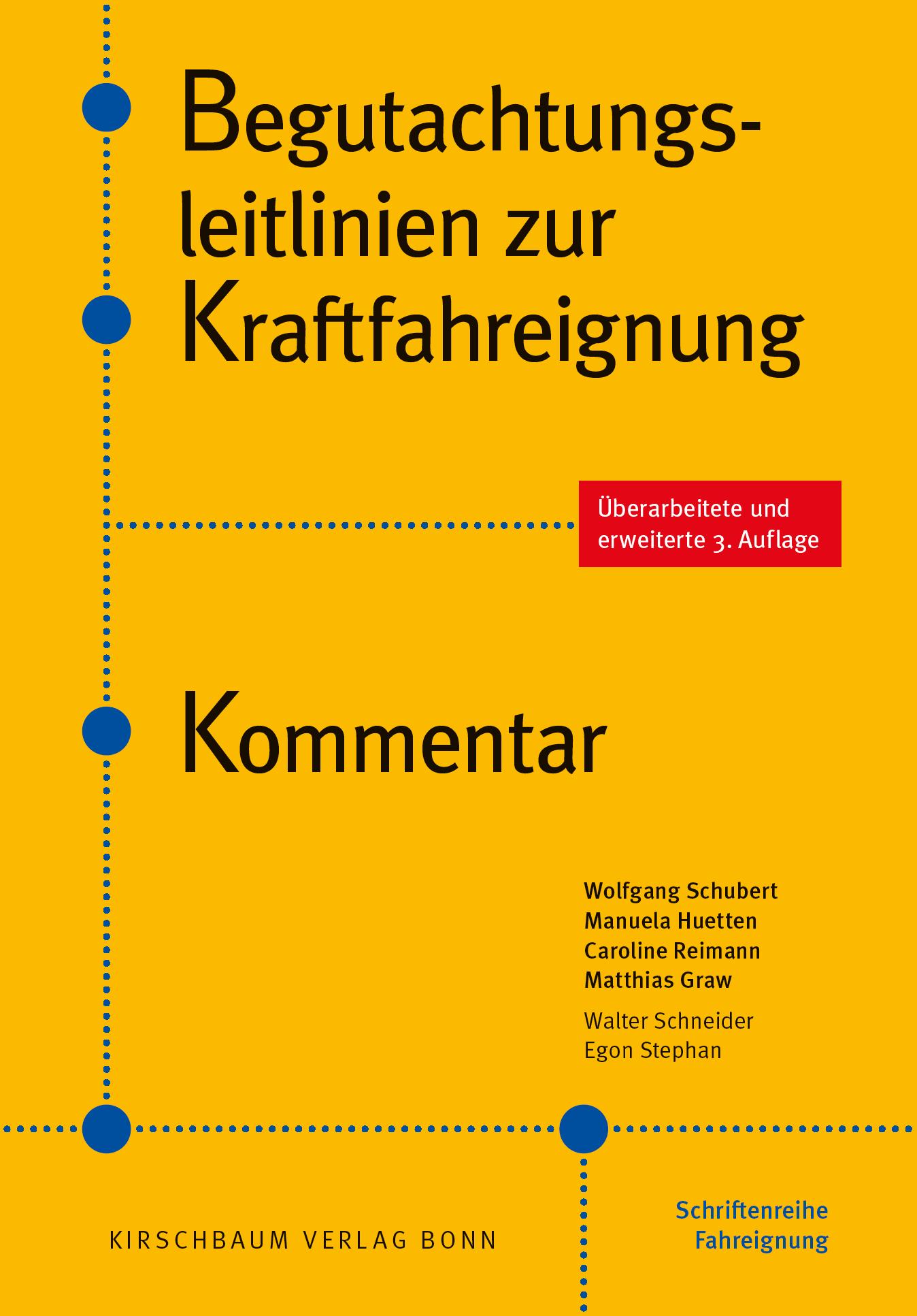 Vorderes Coverbild Begutachtungsleitlinien zur Kraftfahreignung