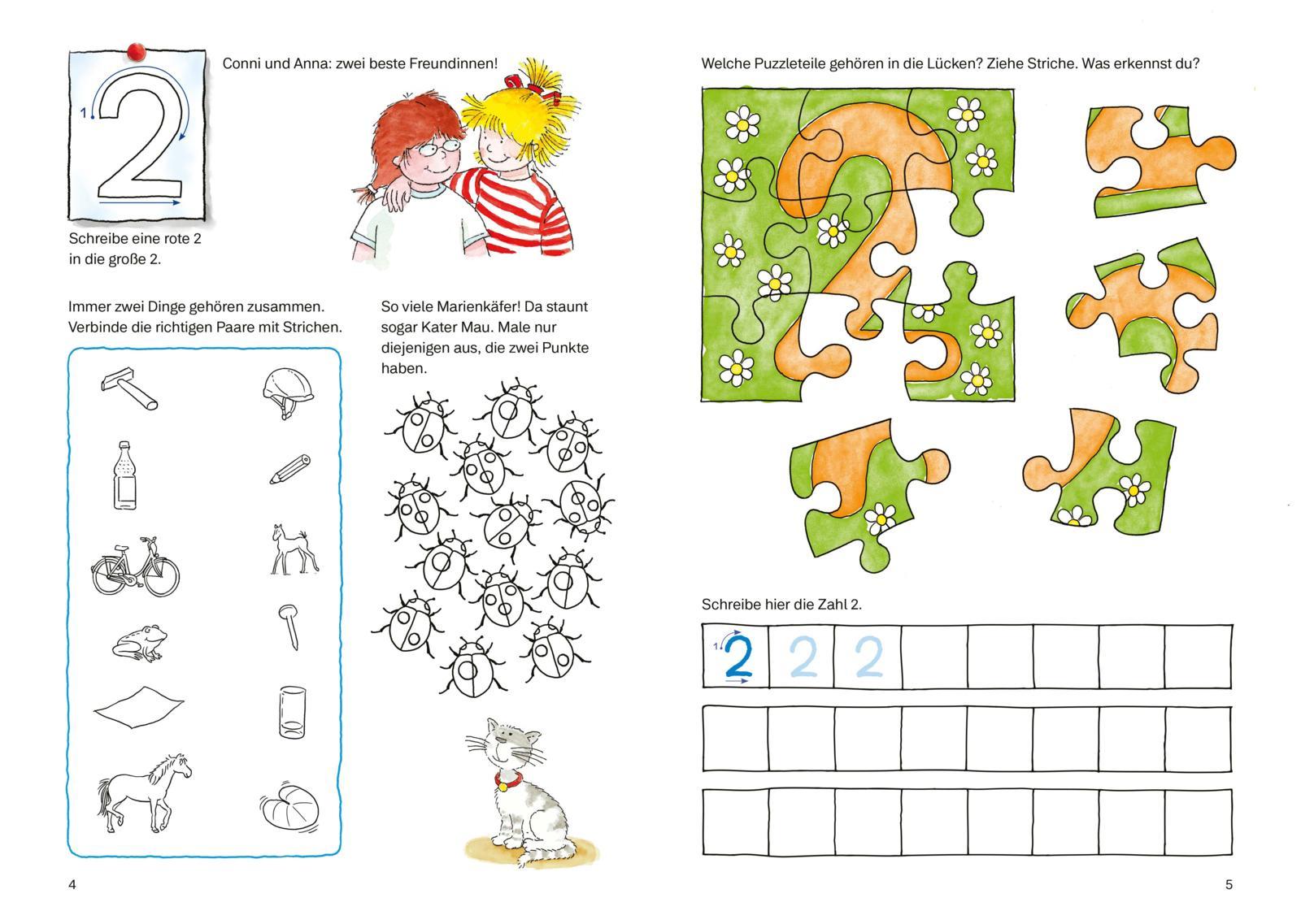 Beispielinhalt (Bild) Conni Gelbe Reihe: Zahlen schreiben Extra