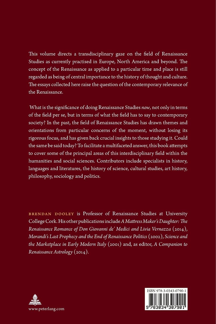 Rückseitencover Renaissance Now!