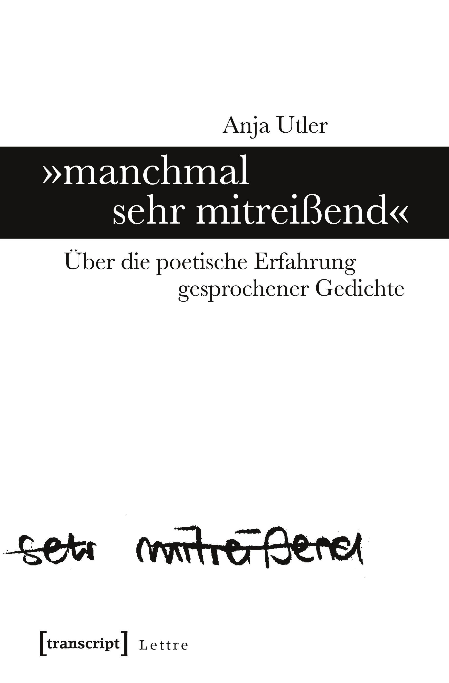 Vorderes Coverbild 'manchmal sehr mitreißend'