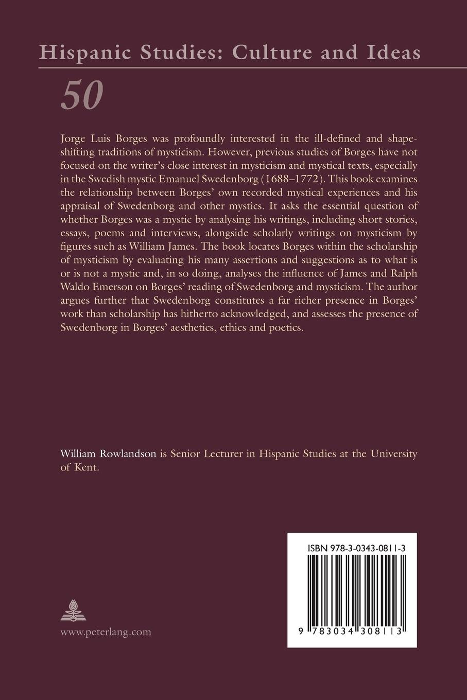 Rückseitencover Borges, Swedenborg and Mysticism