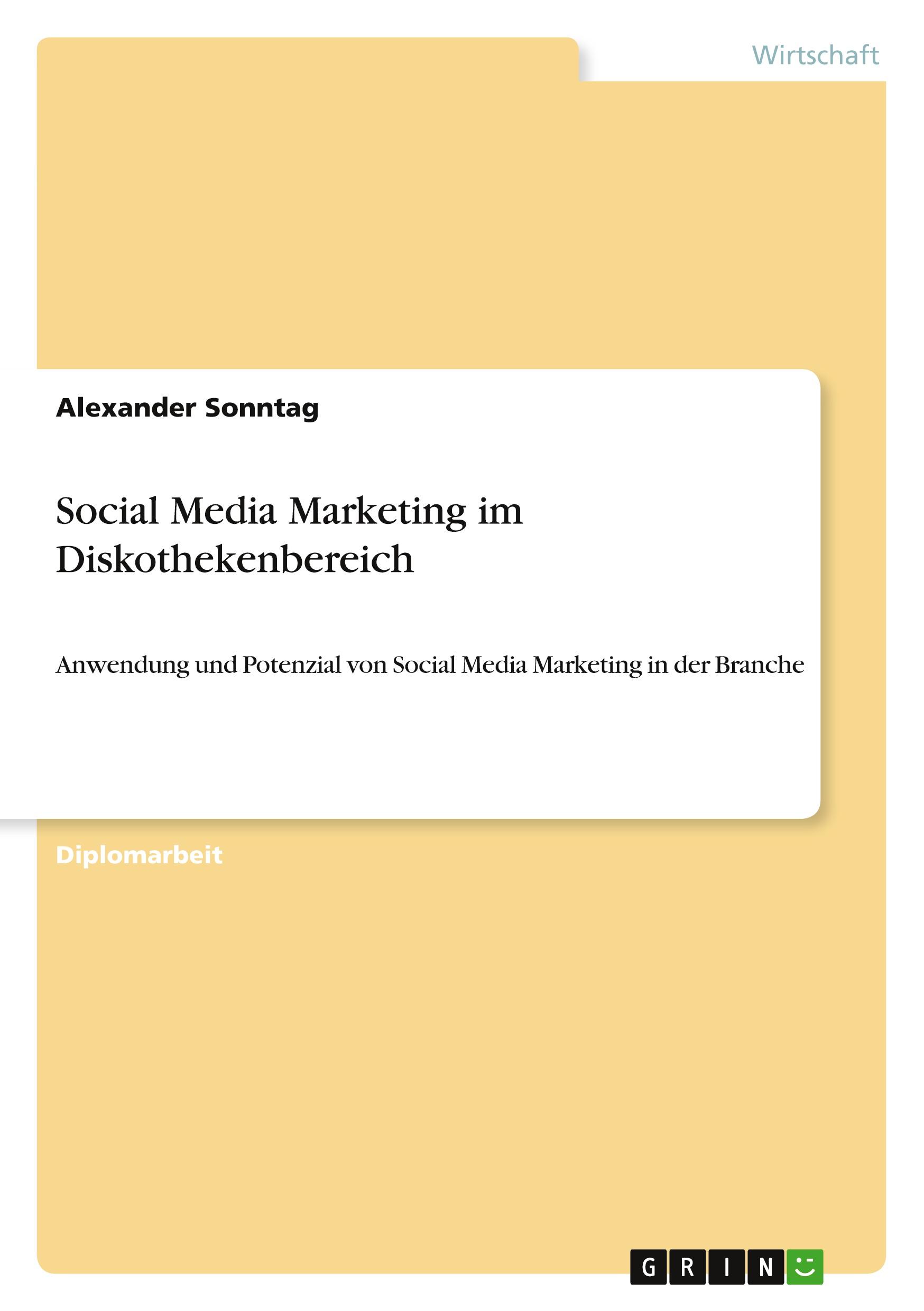 Vorderes Coverbild Social Media Marketing im Diskothekenbereich