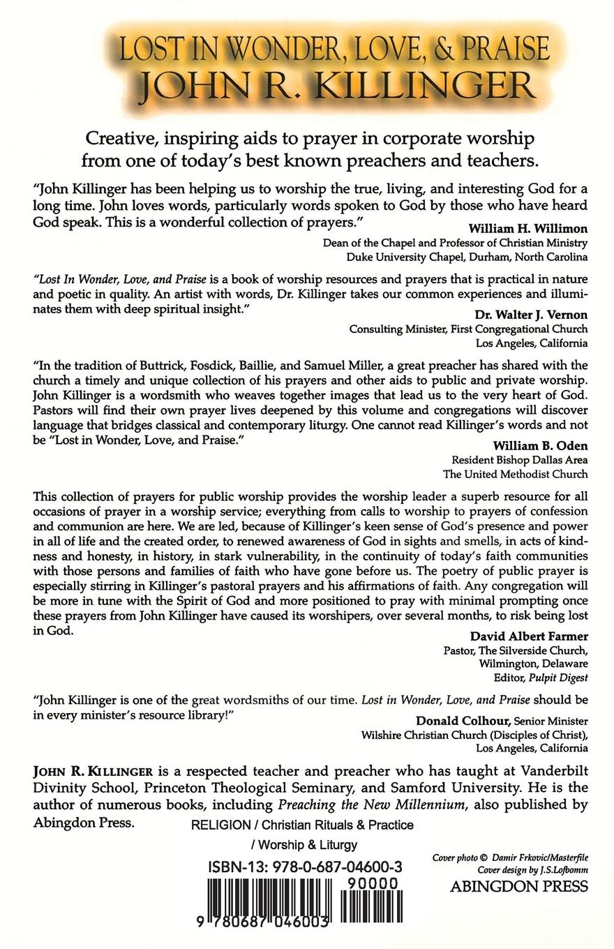 Rückseitencover Lost in Wonder, Love, and Praise