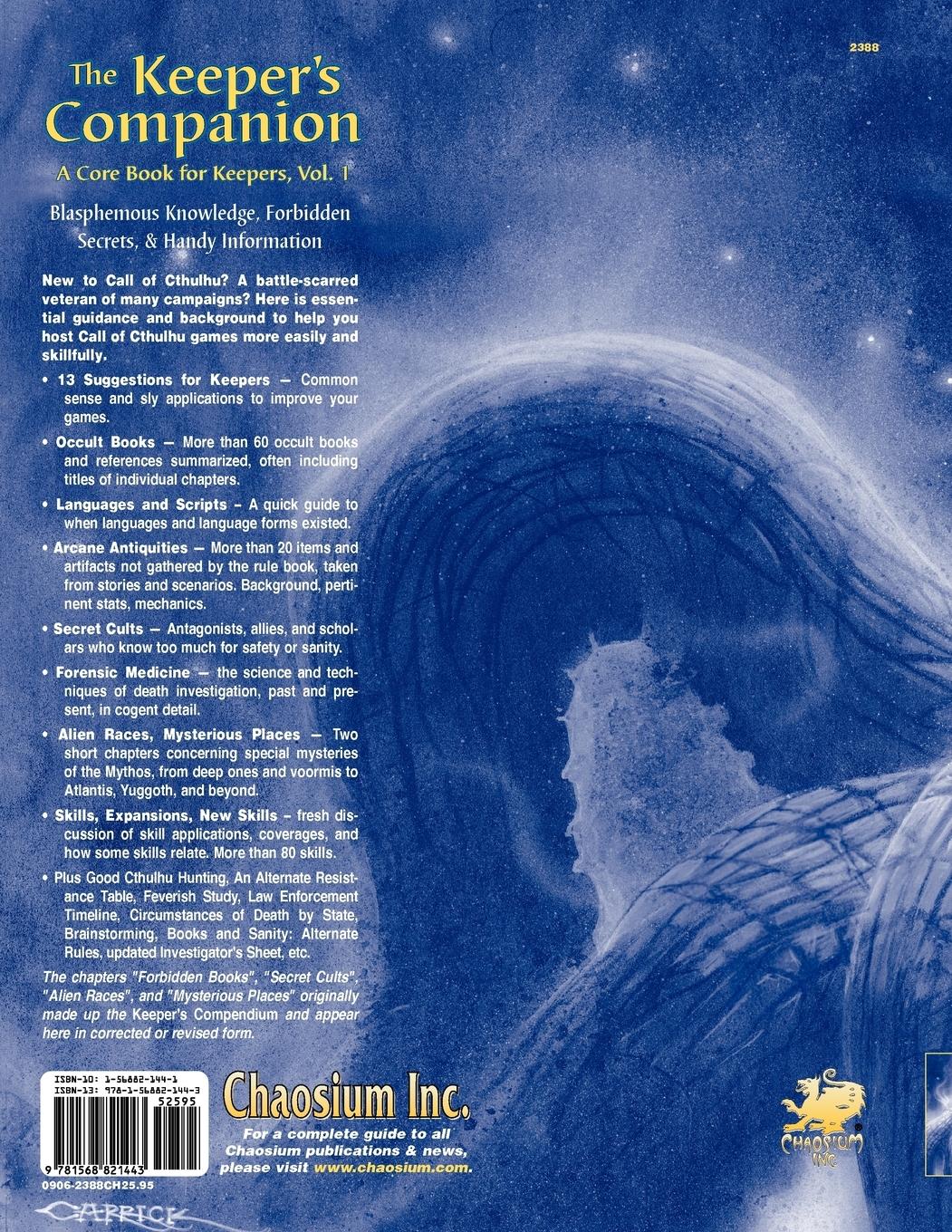 Rückseitencover The Keeper's Companion Vol. 1