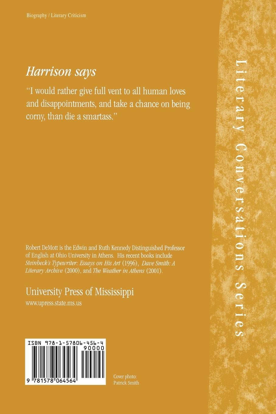 Rückseitencover Conversations with Jim Harrison