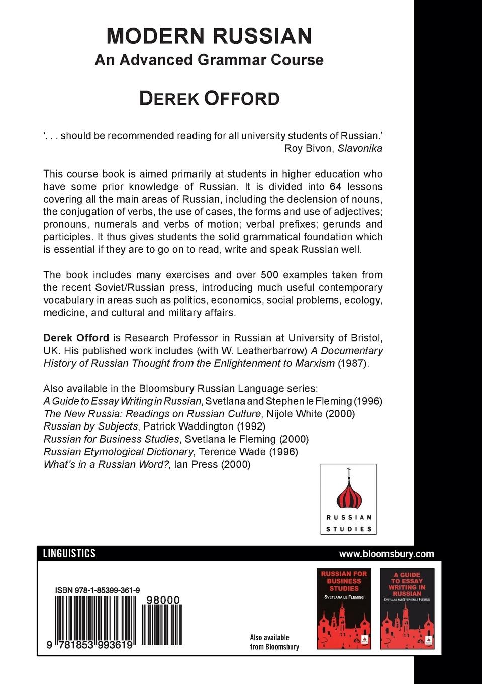 Rückseitencover Modern Russian