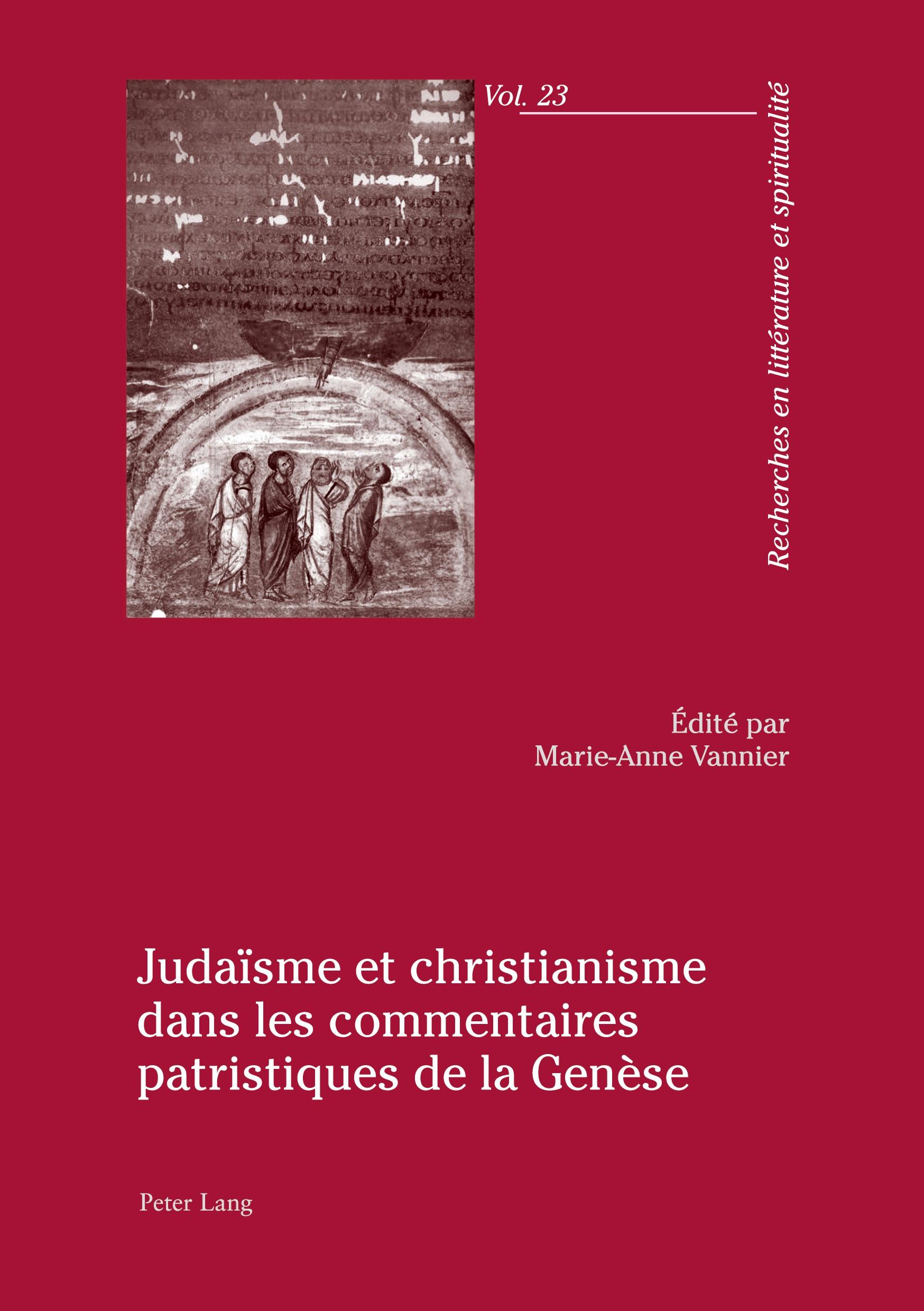 Vorderes Coverbild Judaïsme et christianisme dans les commentaires patristiques de la Genèse