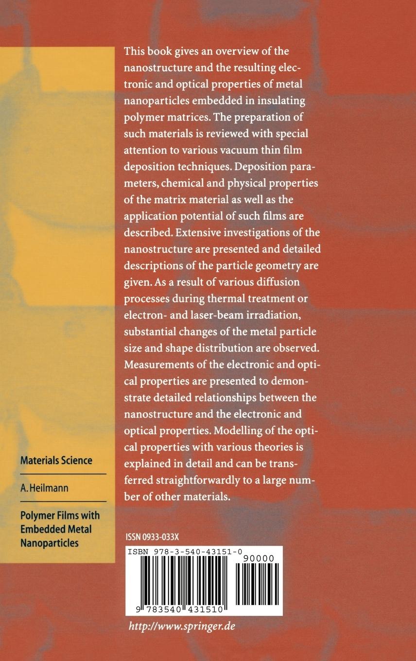 Rückseitencover Polymer Films with Embedded Metal Nanoparticles