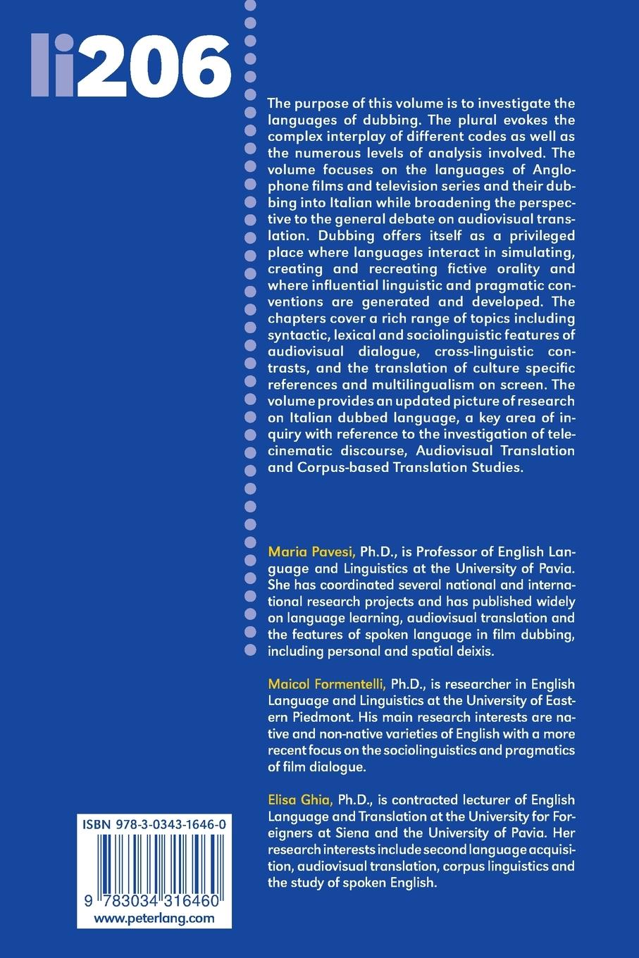 Rückseitencover The Languages of Dubbing