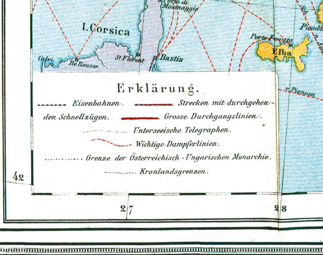 Beispielinhalt (Bild) Hist. Karte: ÖSTERREICHISCH-UNGARISCHE MONARCHIE,  um 1908 (gerollt)