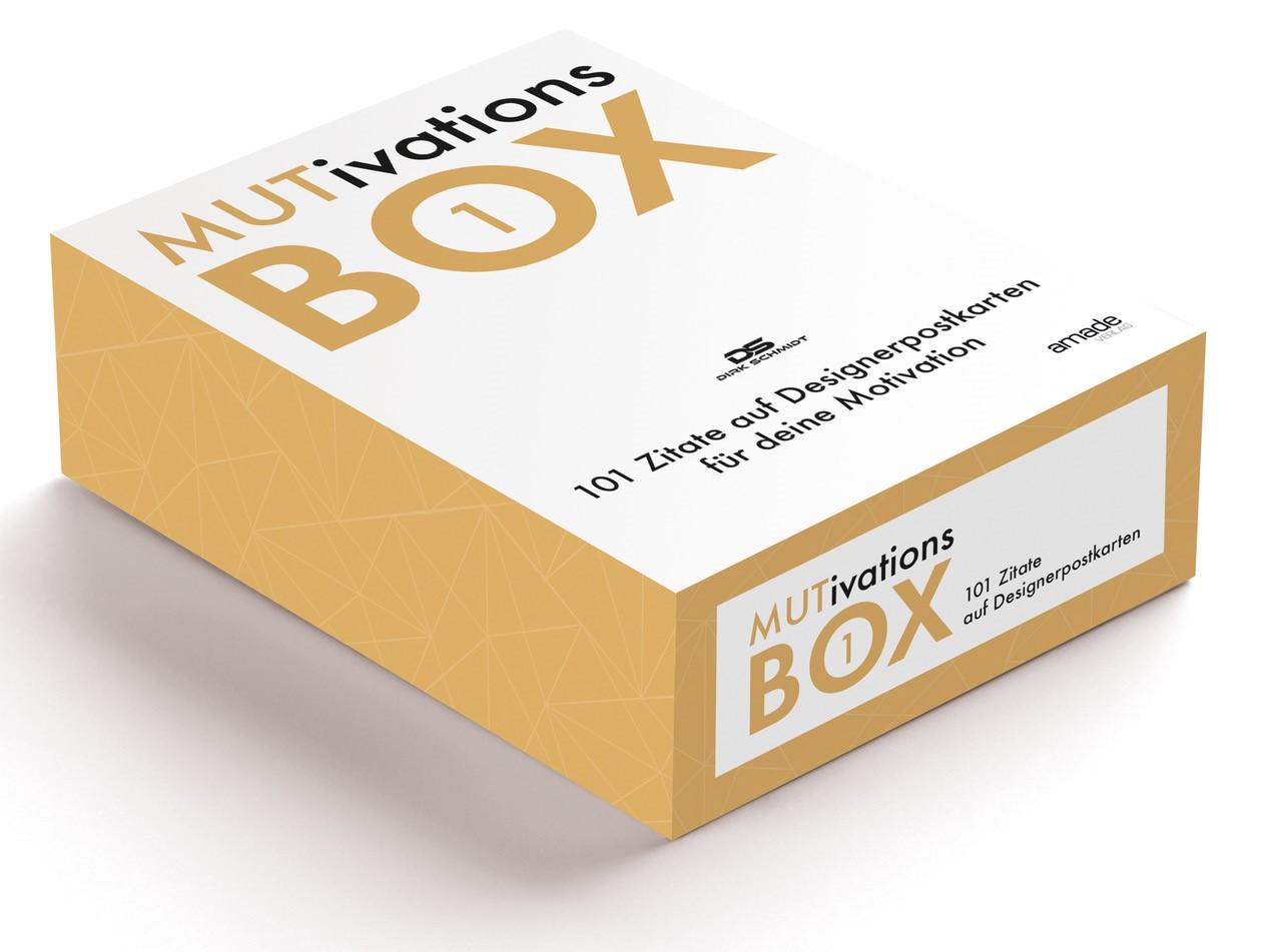 Beispielinhalt (Bild) MUTivationsbox - 101 Zitate auf Designerpostkarten für deine Motivation