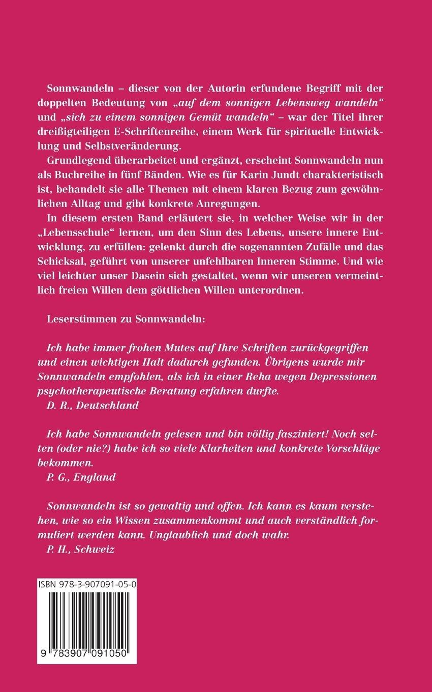 Rückseitencover Der Sinn des Lebens und die Lebensschule