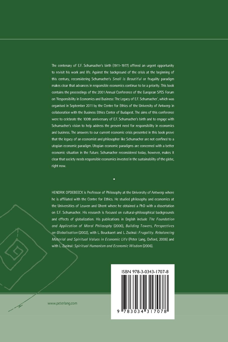 Rückseitencover Responsible Economics