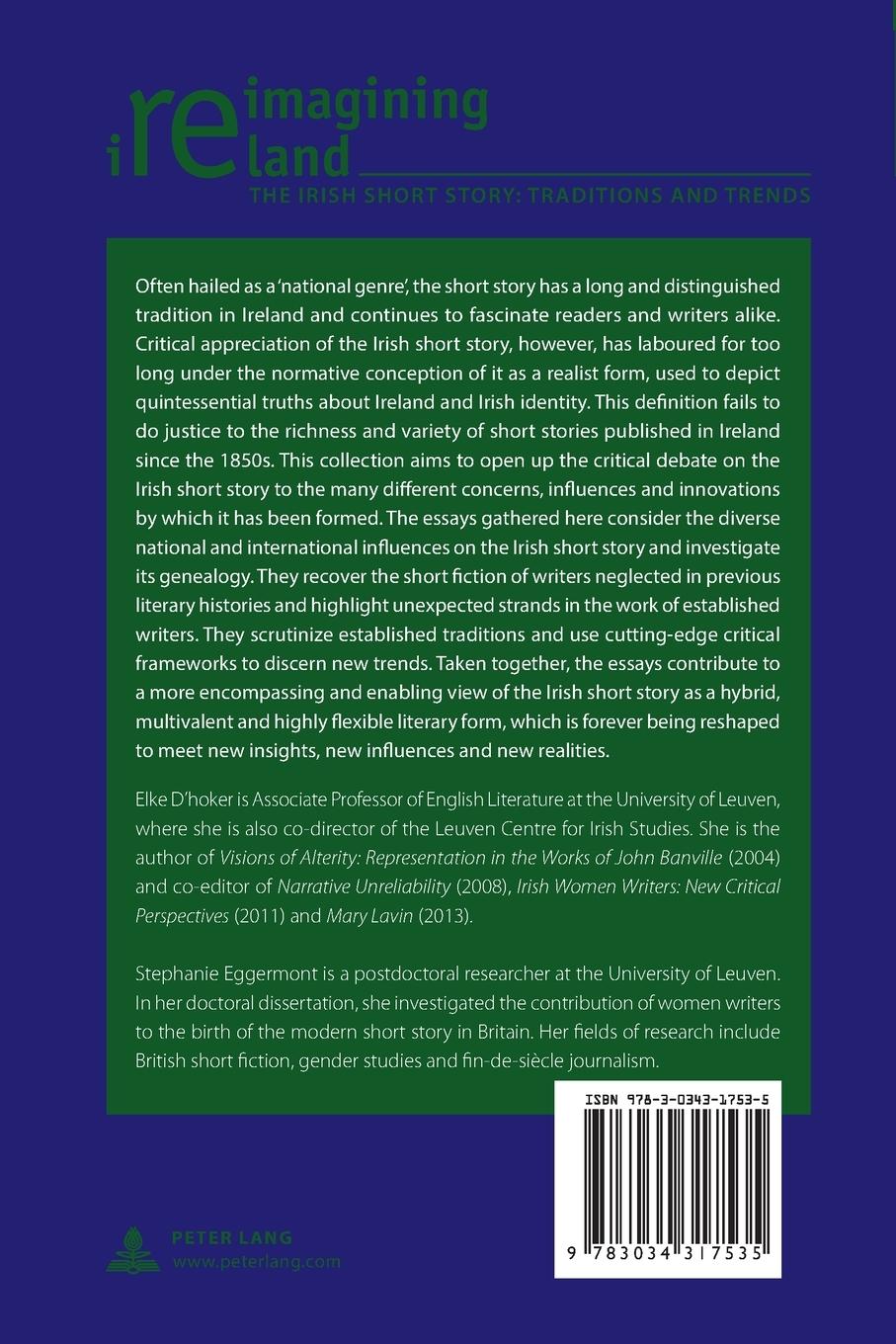 Rückseitencover The Irish Short Story
