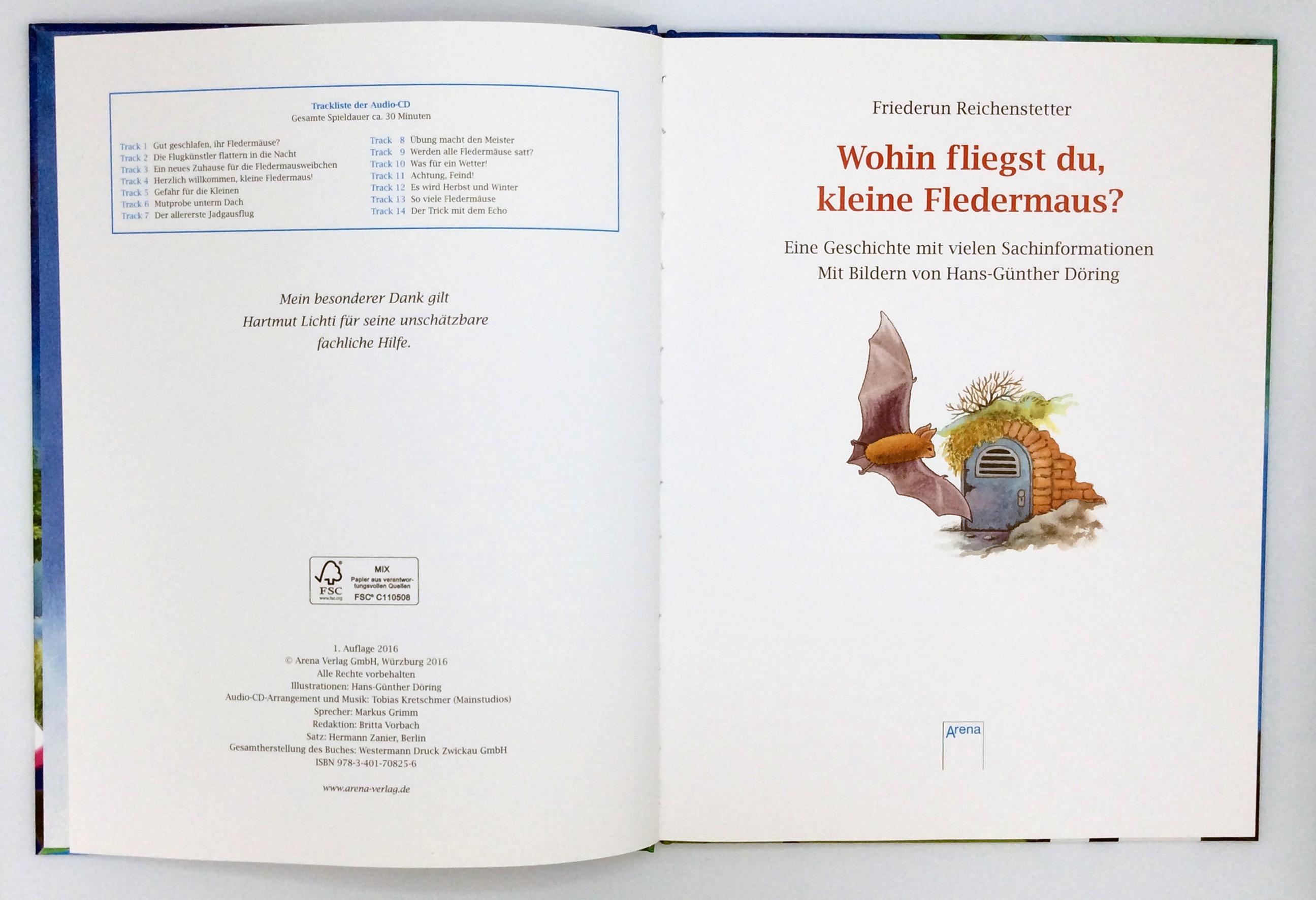 Beispielinhalt (Bild) Wohin fliegst du, kleine Fledermaus?