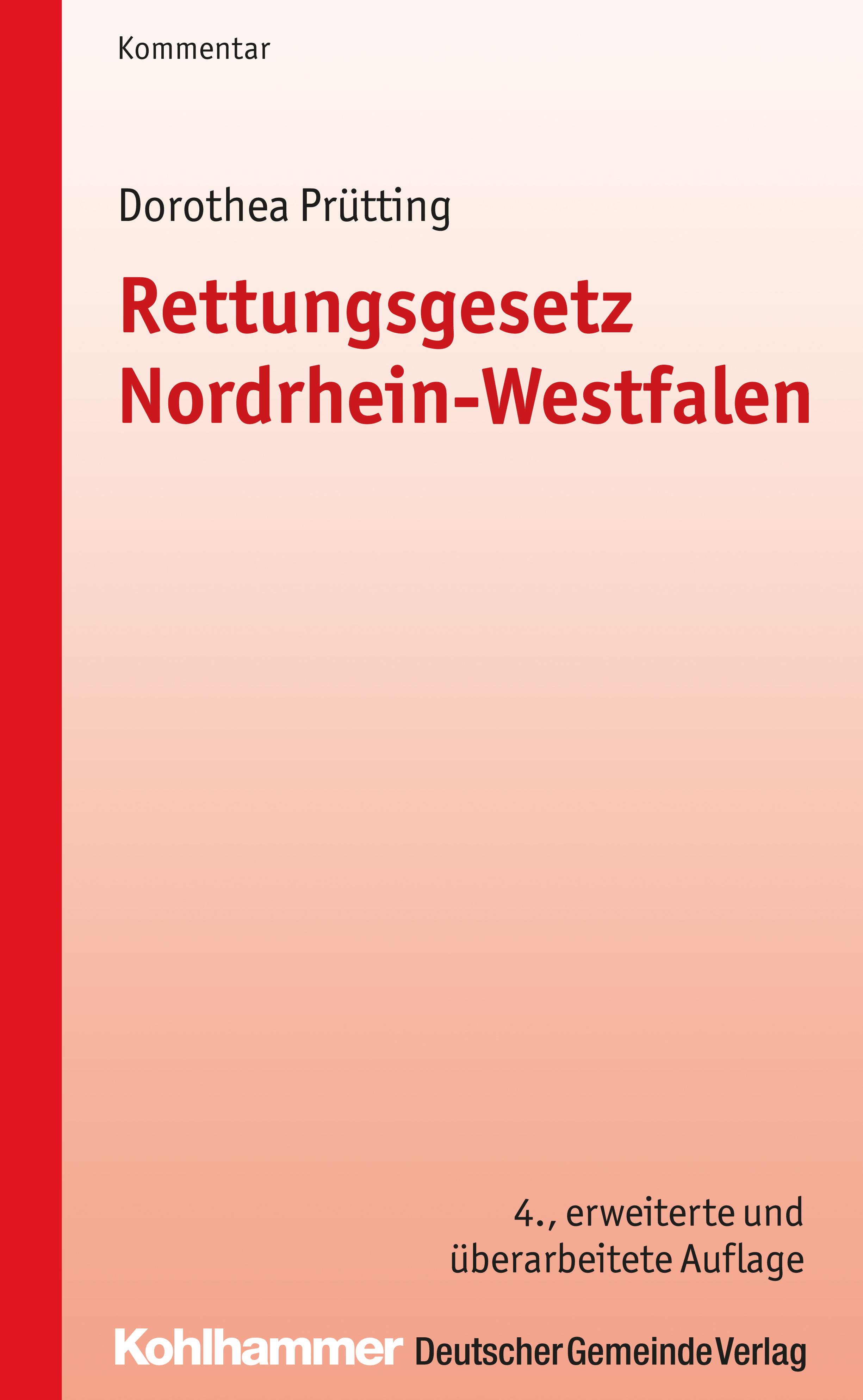 Vorderes Coverbild Rettungsgesetz Nordrhein-Westfalen