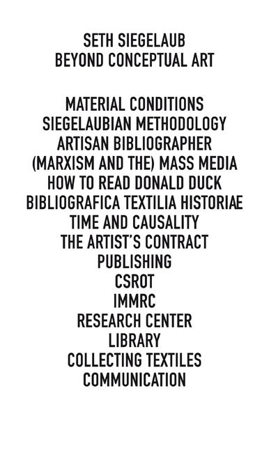 Vorderes Coverbild Seth Siegelaub. Beyond Conceptual Art