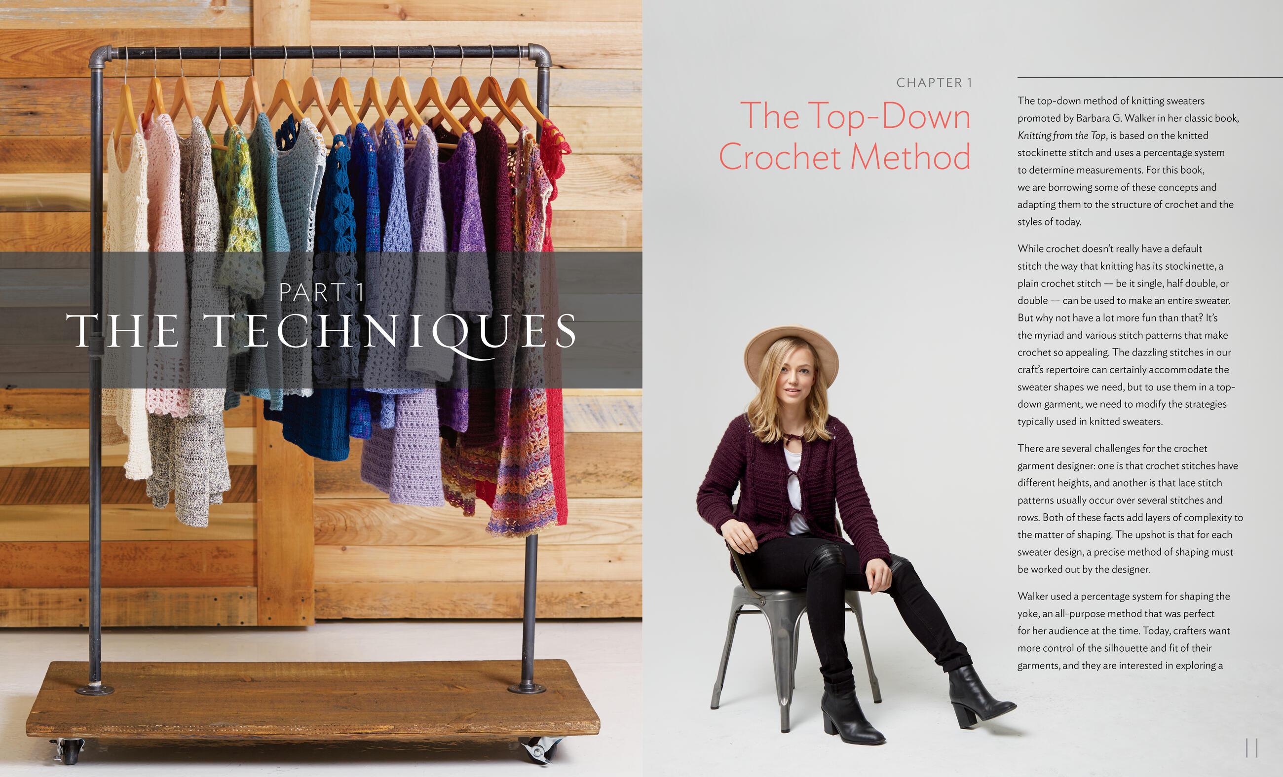 Beispielinhalt (Bild) Top-Down Crochet Sweaters