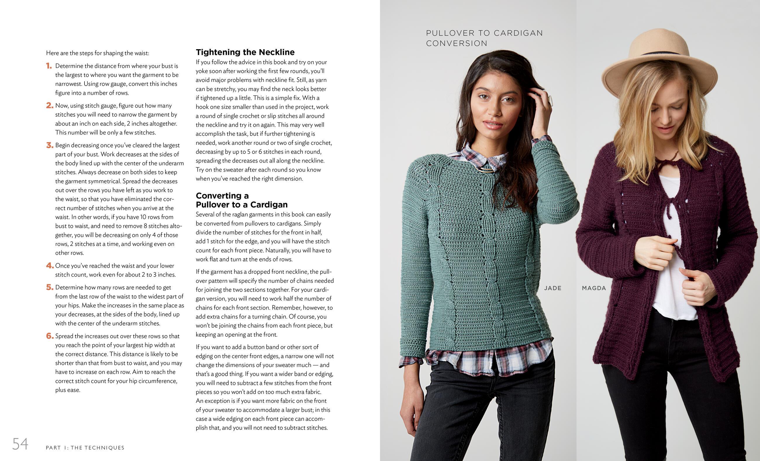 Beispielinhalt (Bild) Top-Down Crochet Sweaters