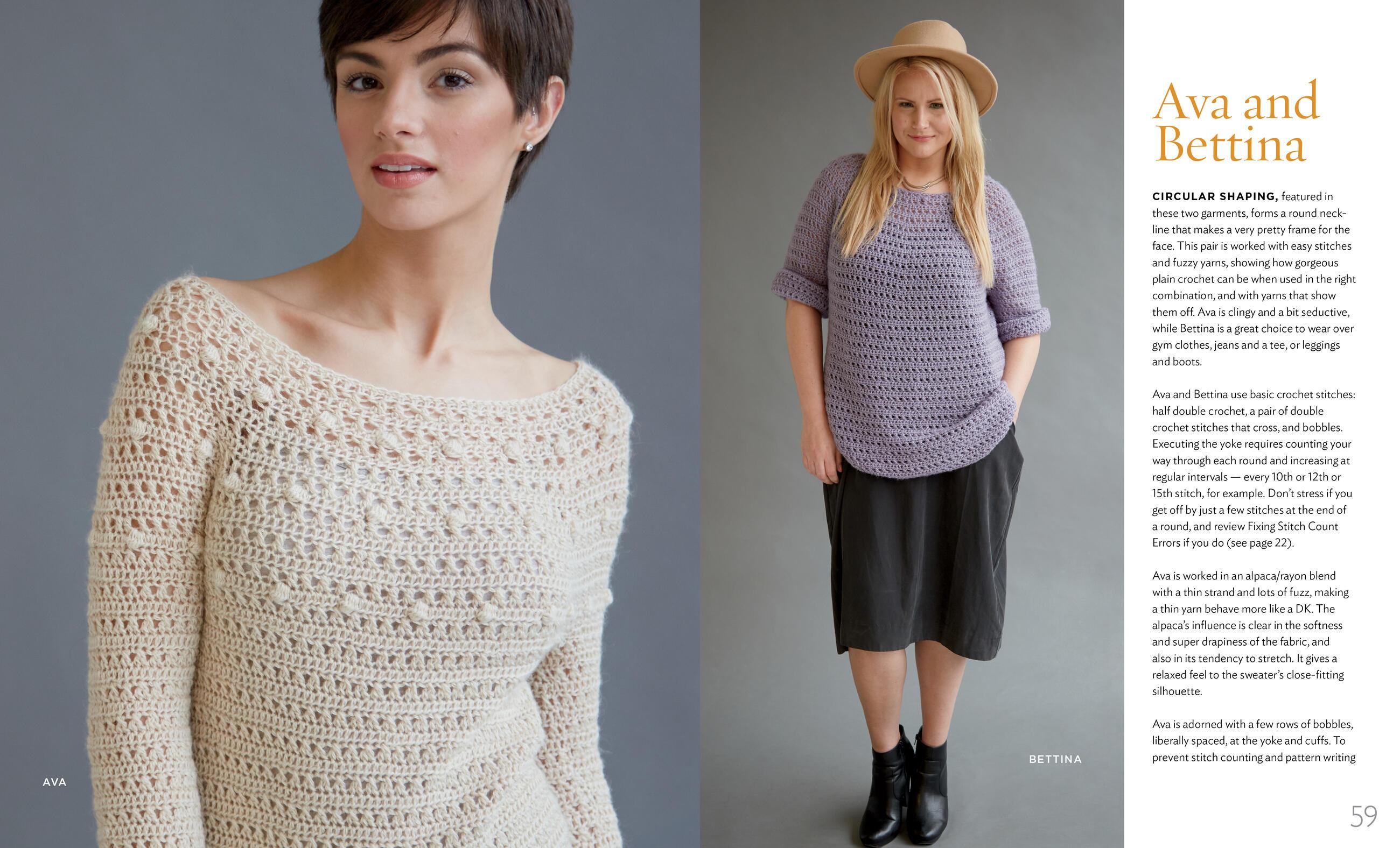 Beispielinhalt (Bild) Top-Down Crochet Sweaters