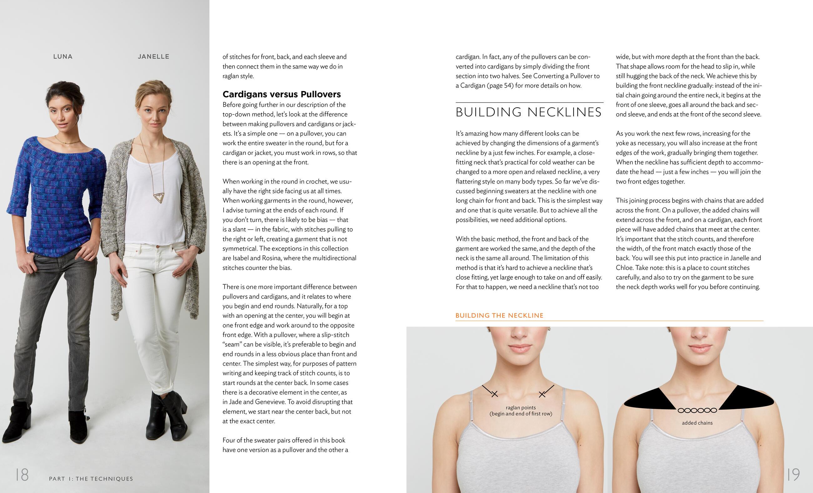 Beispielinhalt (Bild) Top-Down Crochet Sweaters