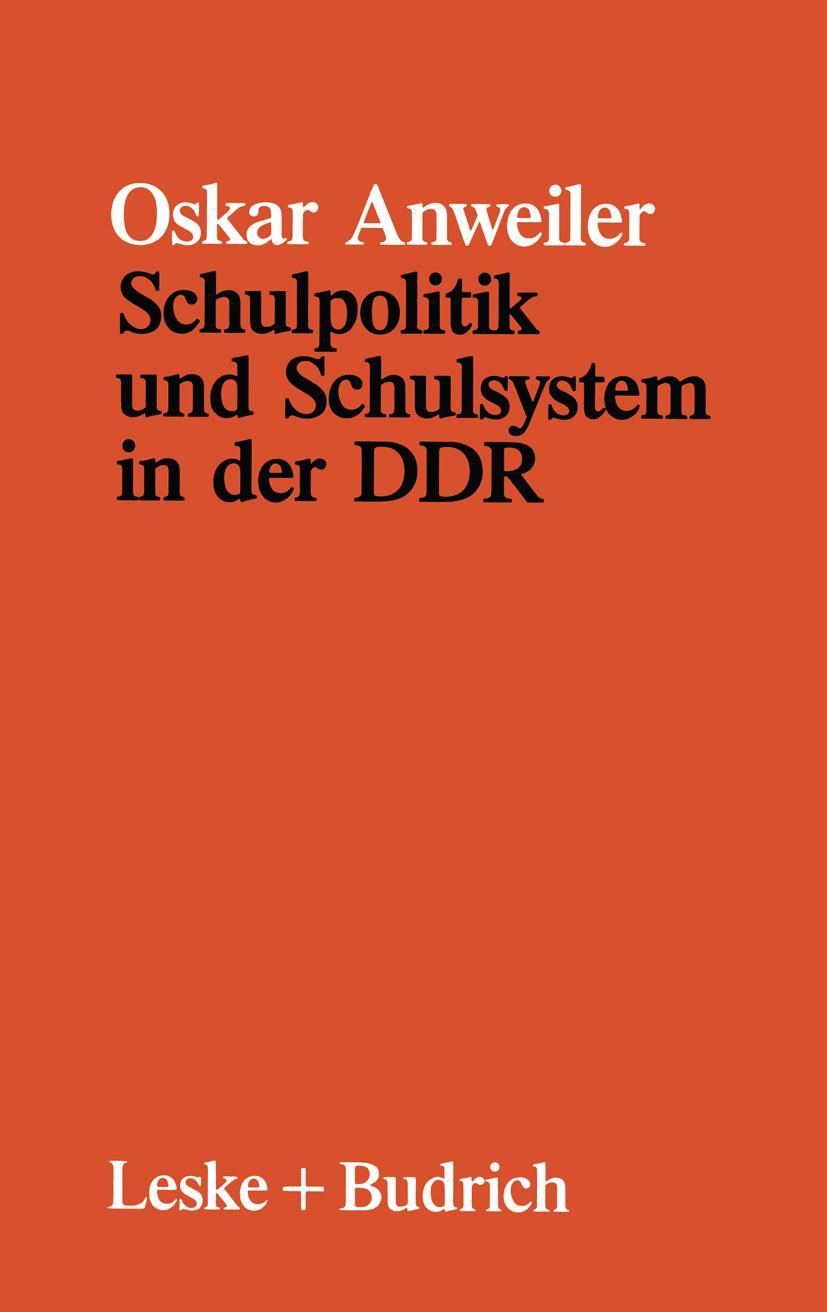 Vorderes Coverbild Schulpolitik und Schulsystem in der DDR