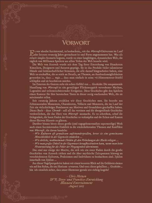 Beispielinhalt (Bild) World of Warcraft - Chroniken Band 1