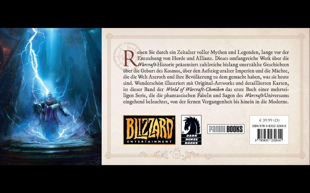 Rückseitencover World of Warcraft - Chroniken Band 1
