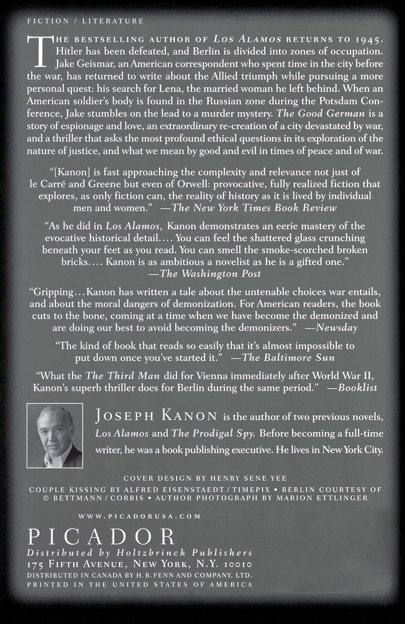 Rückseitencover The Good German