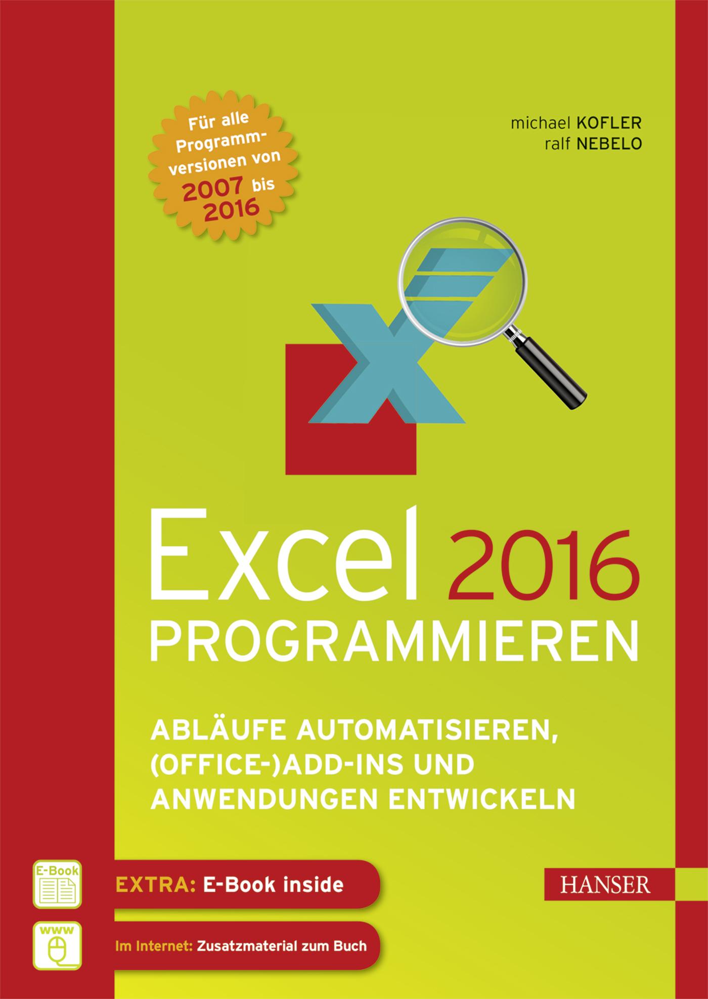 Vorderes Coverbild Excel 2016 programmieren