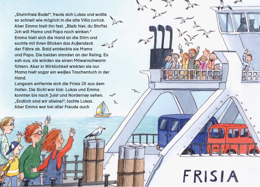 Beispielinhalt (Bild) Die Nordseedetektive 03. Das rätselhafte Wal-Skelett