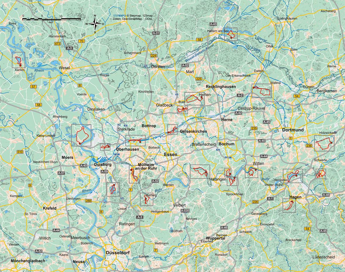 Beispielinhalt (Bild) 20 Wanderungen Ruhrgebiet