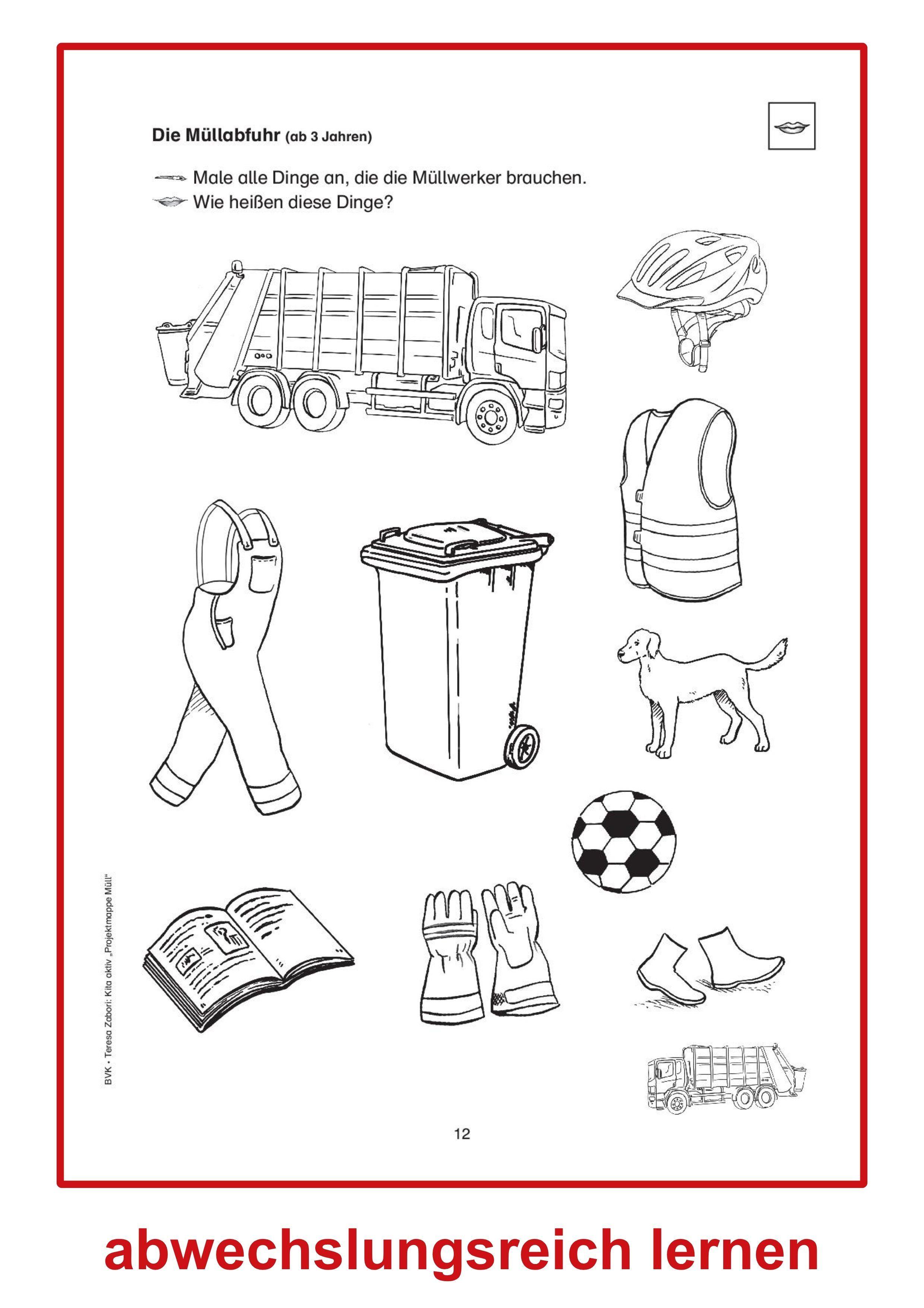Beispielinhalt (Bild) Kita aktiv Projektmappe Müll