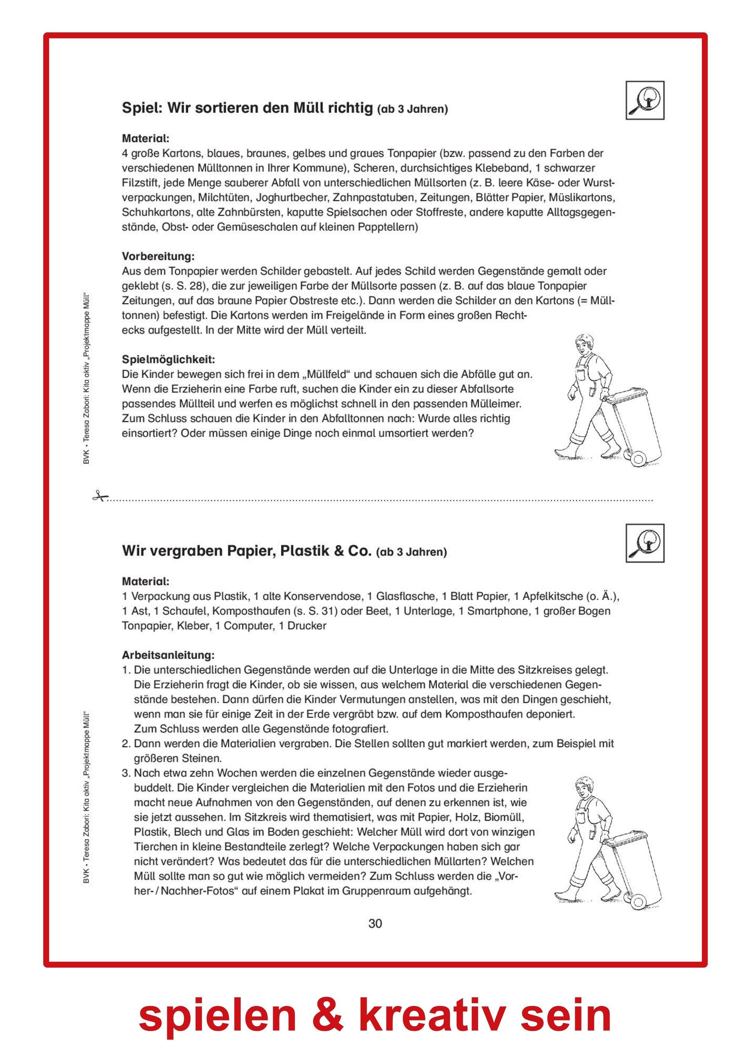 Beispielinhalt (Bild) Kita aktiv Projektmappe Müll