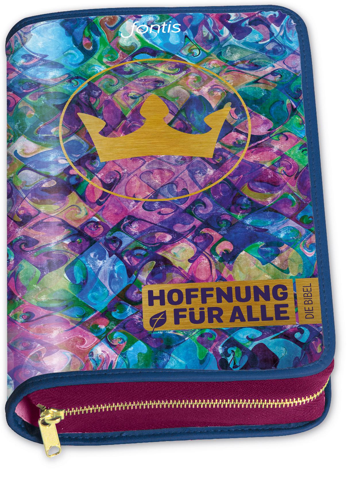 Vorderes Coverbild Hoffnung für alle. Die Bibel - Bibelhülle "Crown"