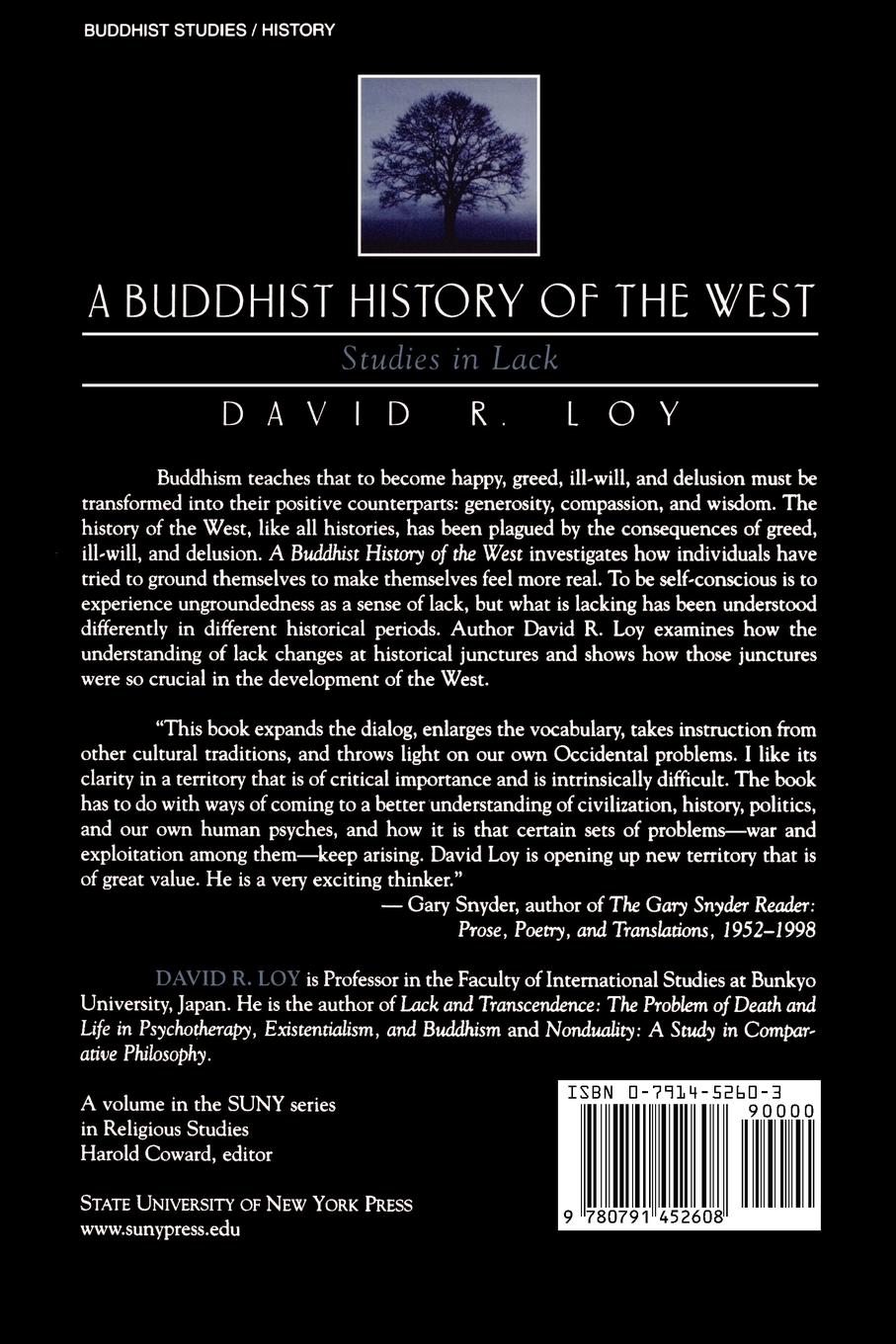 Rückseitencover A Buddhist History of the West
