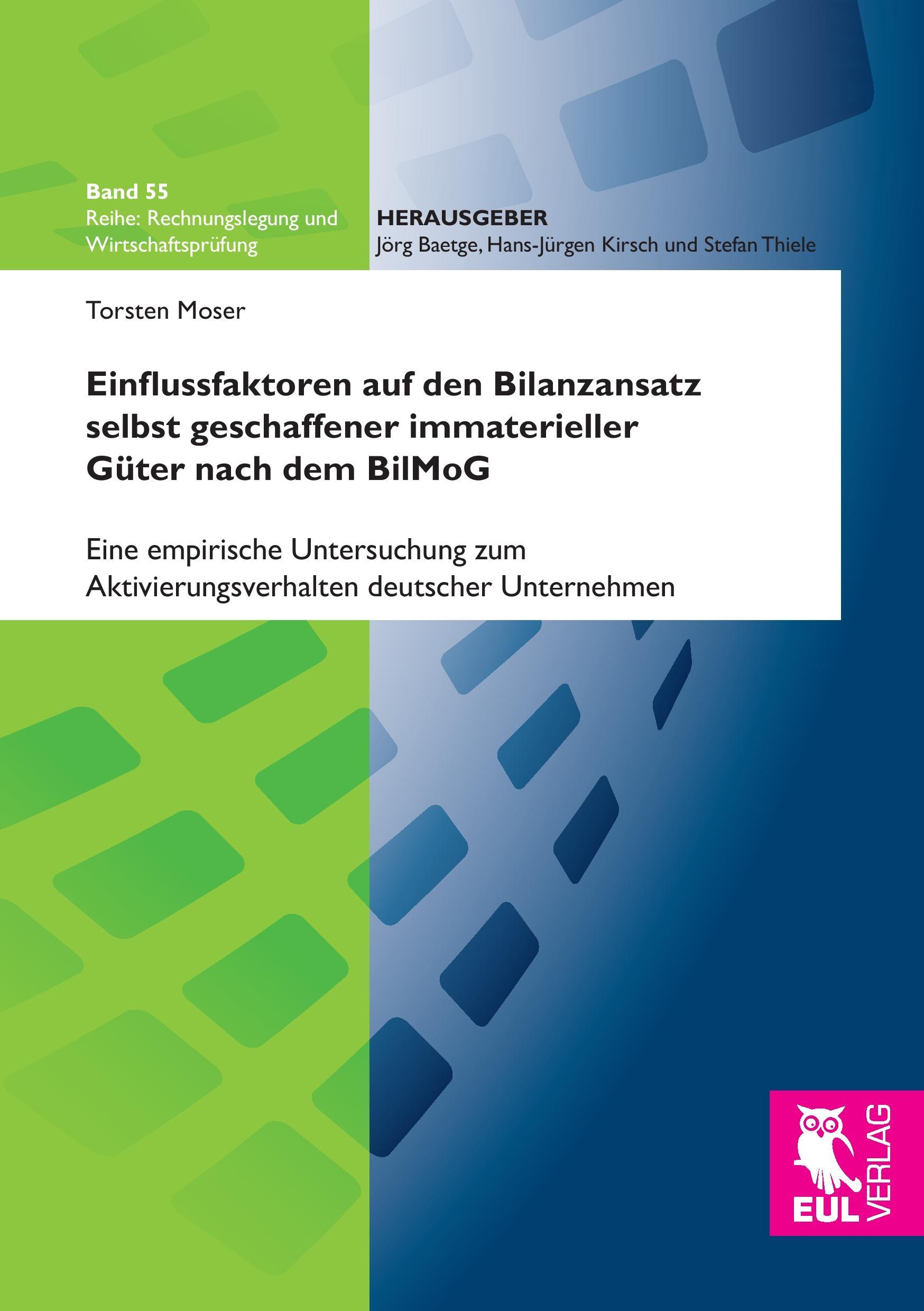 Vorderes Coverbild Einflussfaktoren auf den Bilanzansatz selbst geschaffener immaterieller Güter nach dem BilMoG