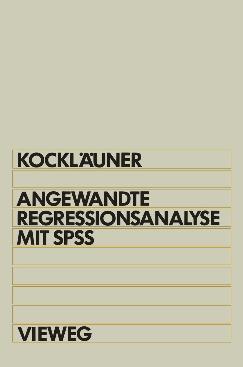 Vorderes Coverbild Angewandte Regressionsanalyse mit SPSS