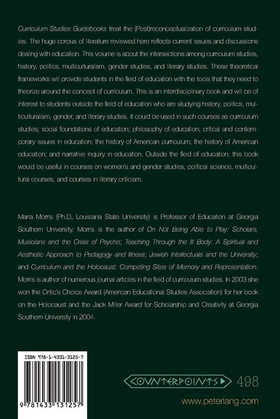 Rückseitencover Curriculum Studies Guidebooks