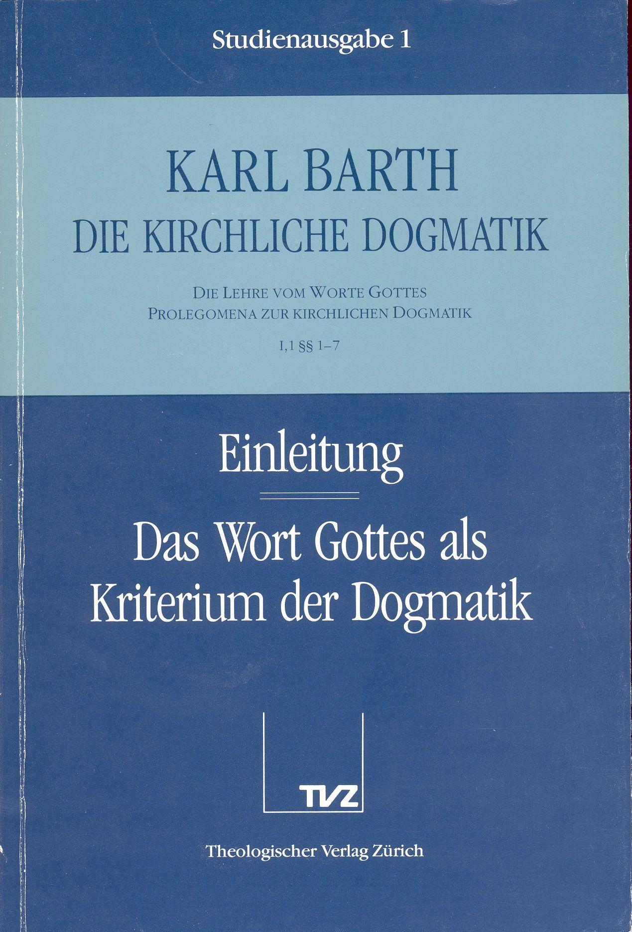 Vorderes Coverbild Einleitung / Wort Gottes als Kriterium der Dogmatik