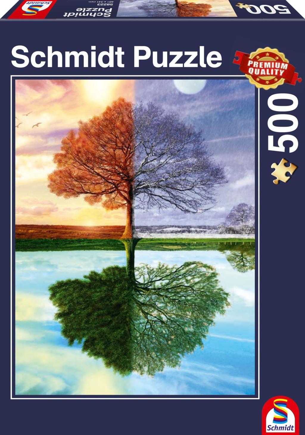Vorderes Coverbild Jahreszeiten-Baum. Puzzle 500 Teile