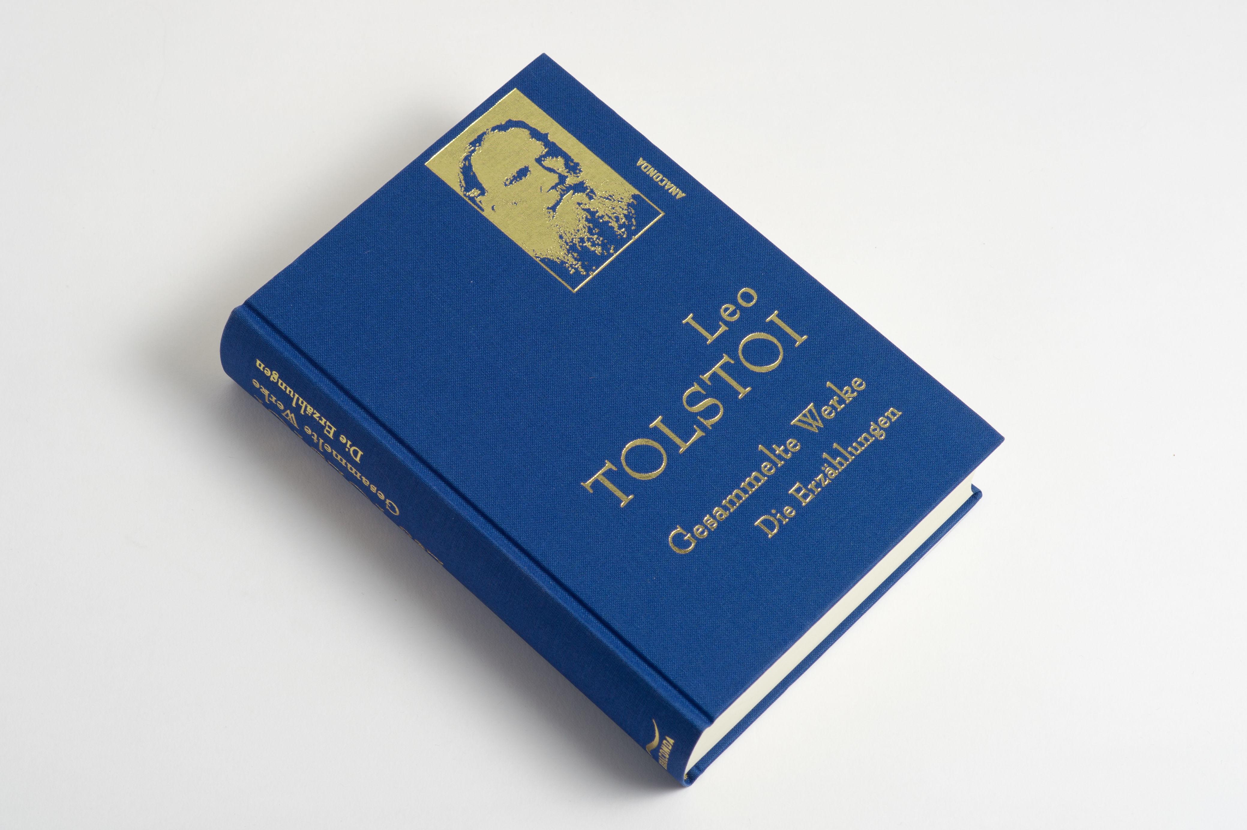 Beispielinhalt (Bild) Leo Tolstoi - Gesammelte Werke. Die Erzählungen (Leinenausg. mit goldener Schmuckprägung)