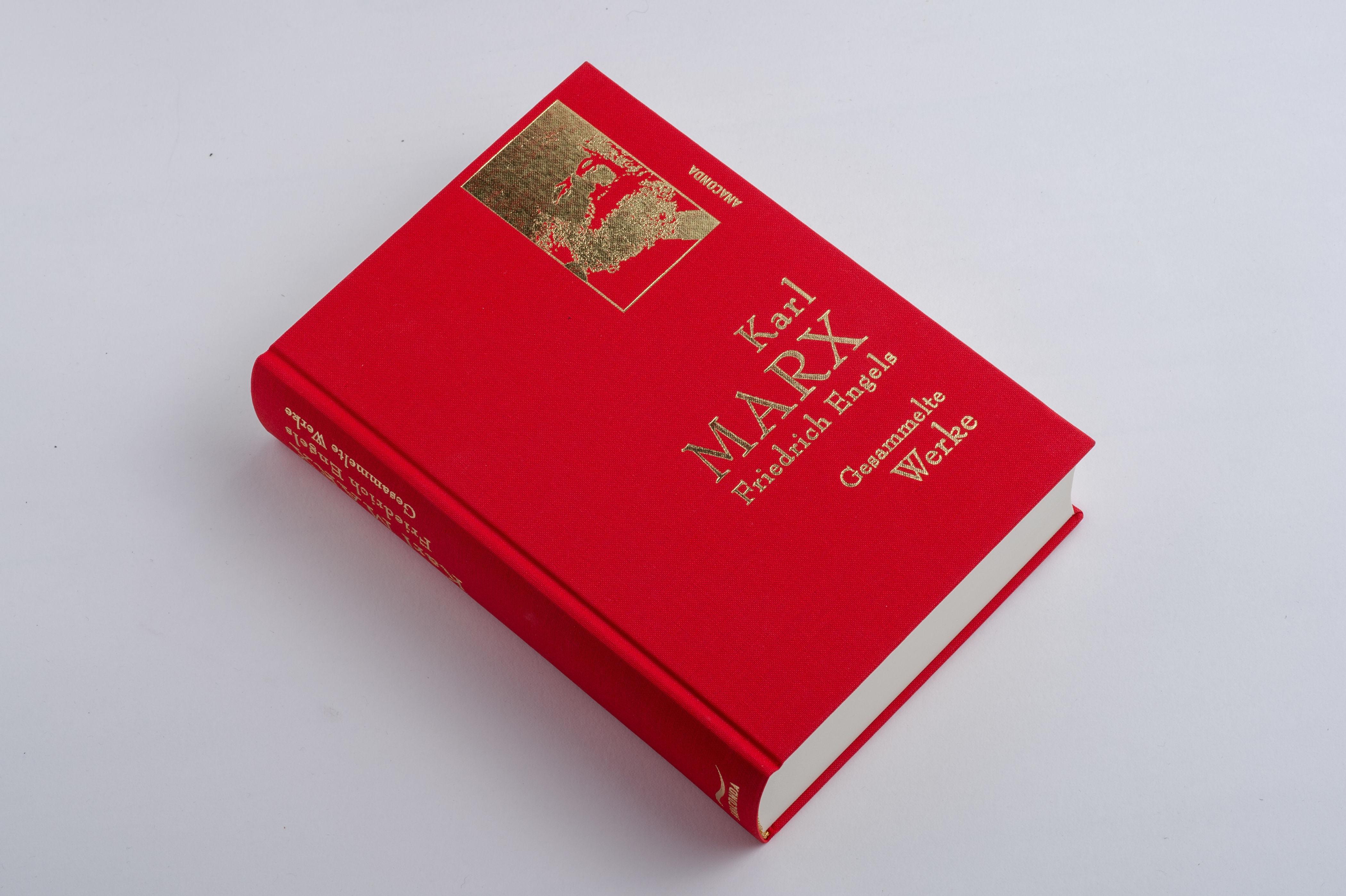 Beispielinhalt (Bild) Karl Marx / Friedrich Engels - Gesammelte Werke (Leinenausg. mit goldener Schmuckprägung)