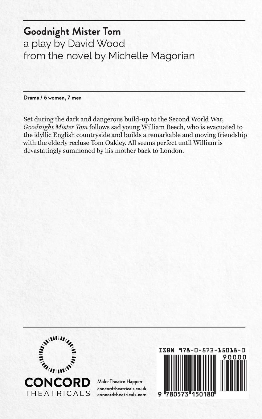 Rückseitencover Goodnight Mister Tom