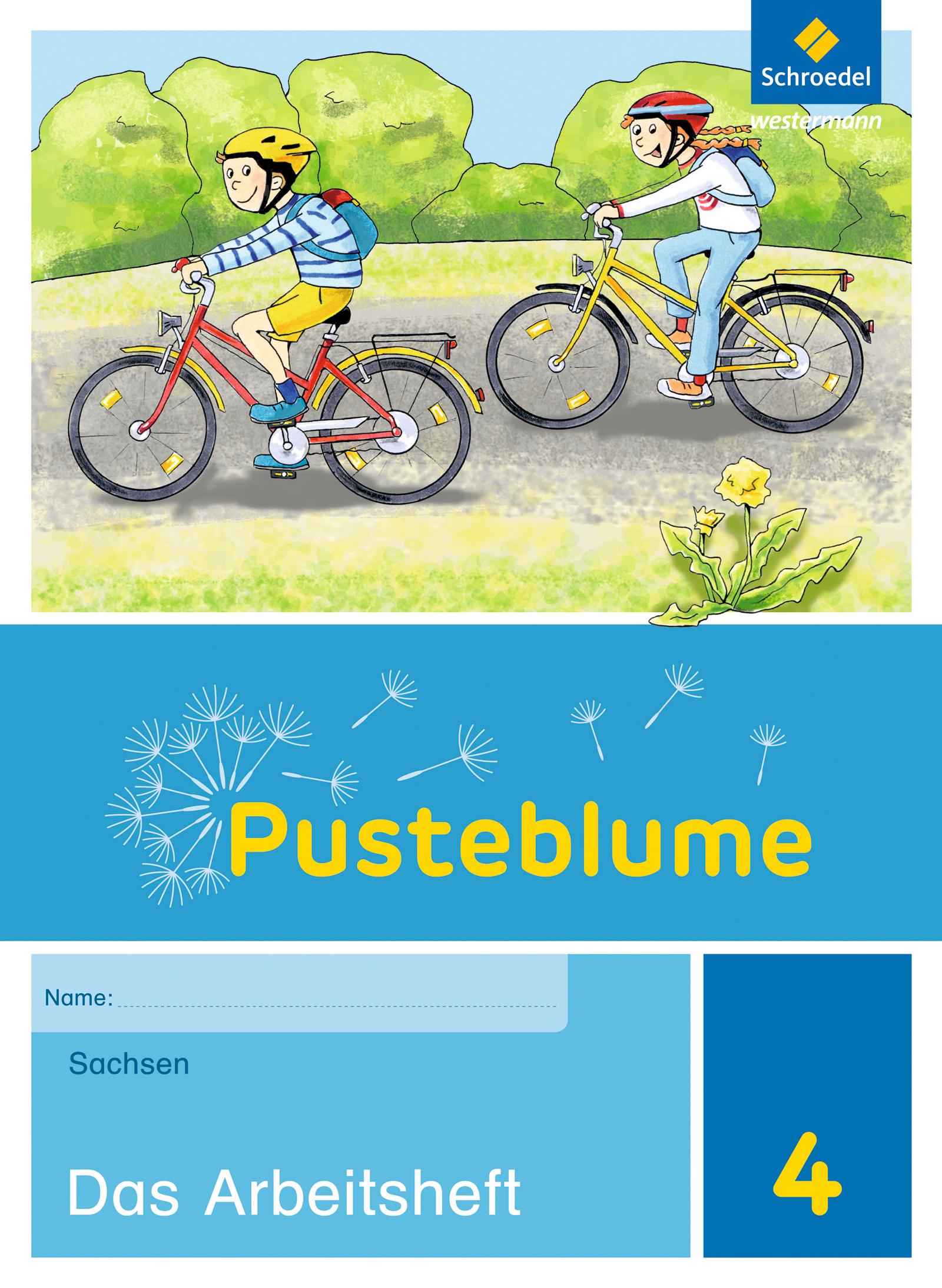 Vorderes Coverbild Pusteblume. Das Sachbuch 4. Arbeitsheft + FIT MIT. Sachsen