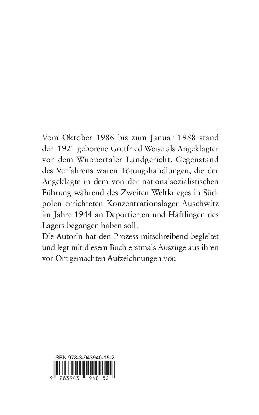 Rückseitencover Der Wuppertaler Auschwitz-Prozess (1986-88)