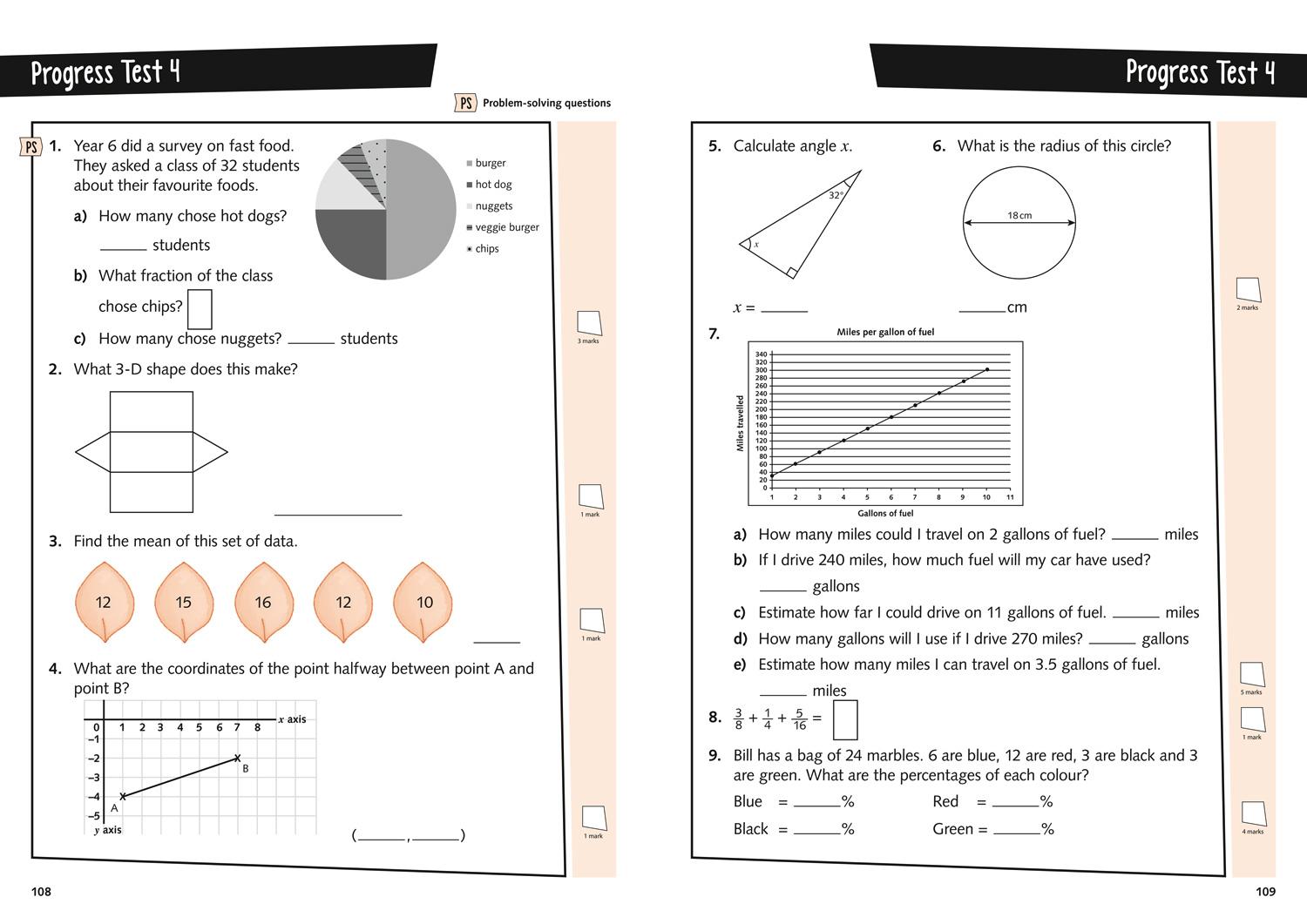 Beispielinhalt (Bild) Collins Ks2 Sats Revision and Practice - New 2014 Curriculum - Year 6 Maths Targeted Practice Workbook